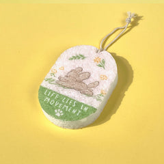 Himake Compressed Wood Pulp Cute Cartoon Mr.fluffy Cleaning Dishwashing Sponge for Kitchen Reusable Sponges Quick Drying for Kitchens