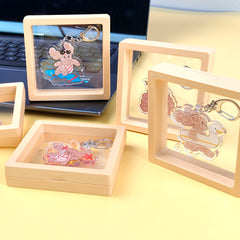 Cute Mr. Fluffy Teddy Dog Acrylic Keychains - Customizable UV Printed Seasonal Themed Charms with Metal Clasps, Display Box Packaging for Backpack & Gifts