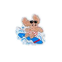 Custom Cute Mr. Fluffy 3D PVC Fridge Magnets - Reusable Seasonal Themed Cartoon Teddy Dog Refrigerator Magnets for Kids & Home Decor