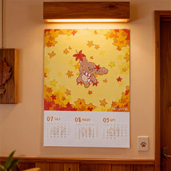 Custom Cute Cartoon Dog 4-Season Wall Calendar | Wholesale Full Color Print, Gold Foil, Spiral Binding | Cardboard Material