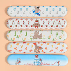 Himake Mr. Fluffy Teddy Dog Ergonomic Wrist Rest Mouse Pad - Cute Themed Printed Silicone Wrist Pillow Non-Slip Mousepad for Office & Gaming