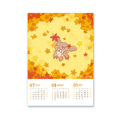 Custom Cute Cartoon Dog 4-Season Wall Calendar | Wholesale Full Color Print, Gold Foil, Spiral Binding | Cardboard Material