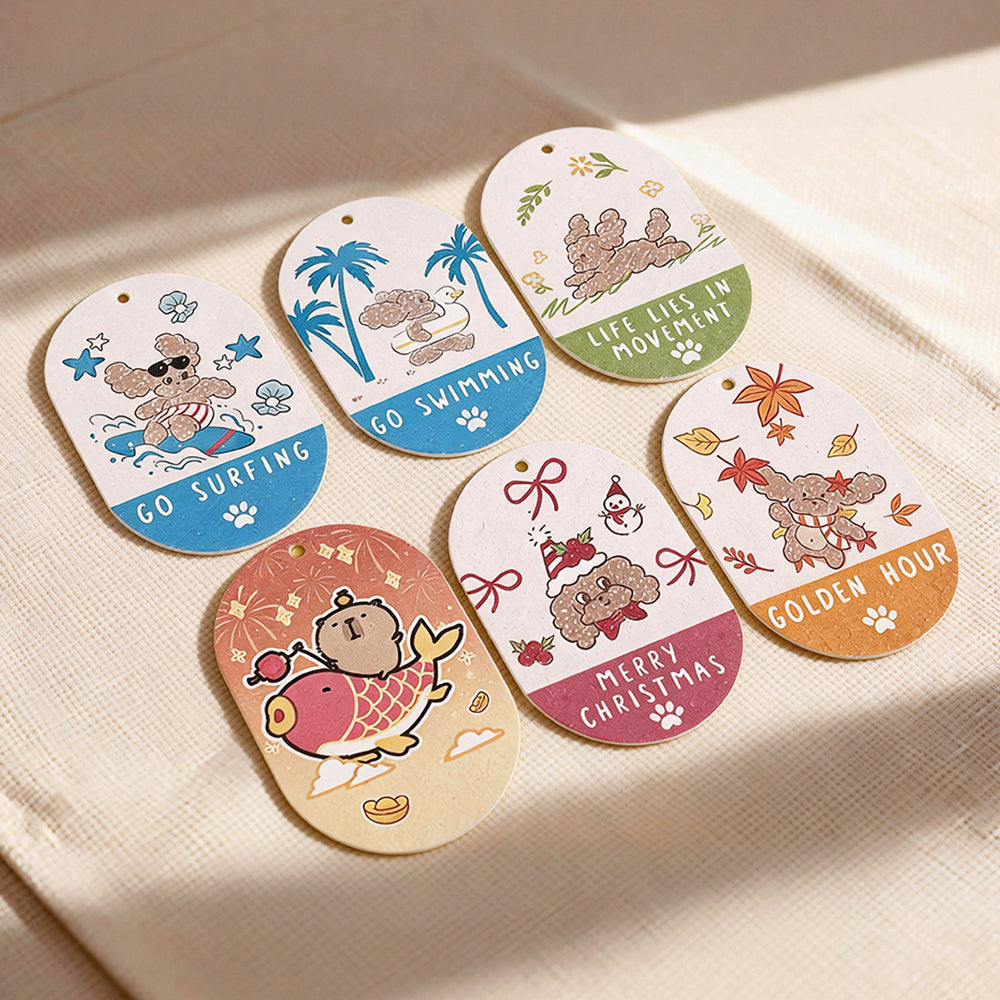 Himake Compressed Wood Pulp Cute Cartoon Mr.fluffy Cleaning Dishwashing Sponge for Kitchen Reusable Sponges Quick Drying for Kitchens