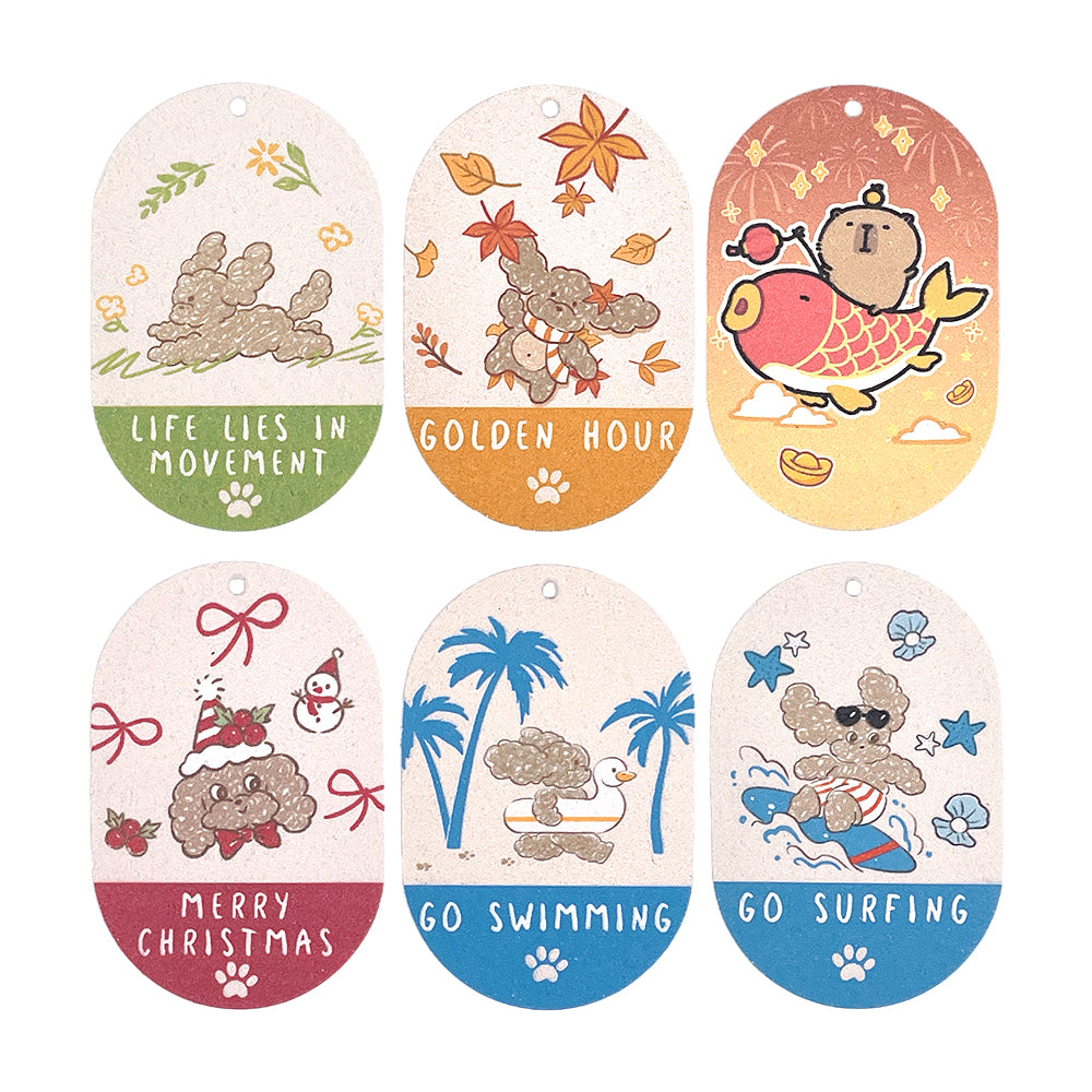 Himake Compressed Wood Pulp Cute Cartoon Mr.fluffy Cleaning Dishwashing Sponge for Kitchen Reusable Sponges Quick Drying for Kitchens