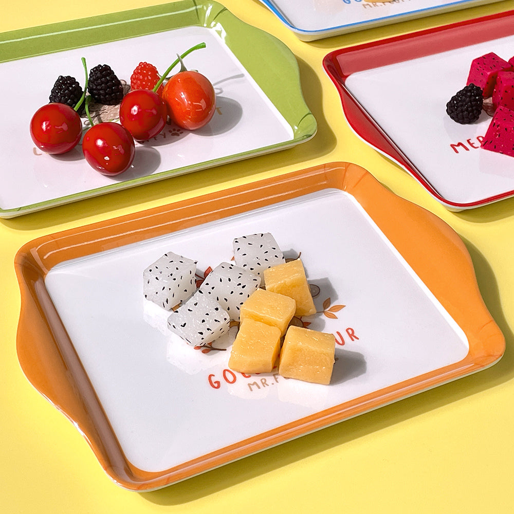Melamine Ins-Style Tray - Water Cup, Fruit Snack Plate, Coffee Plastic Storage Dish, Kids Food Photography Plate, Dining Plate