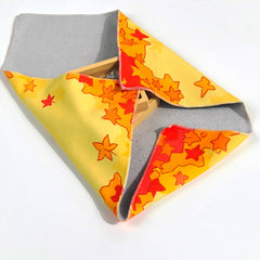 Himake Cute Mr. Fluffy Teddy Dog Autumn Leaf Magic Wrapper Cloth - 35x35cm Reversible Polyester Protective Wrapper for Electronics, Tableware & Gift Wrapping